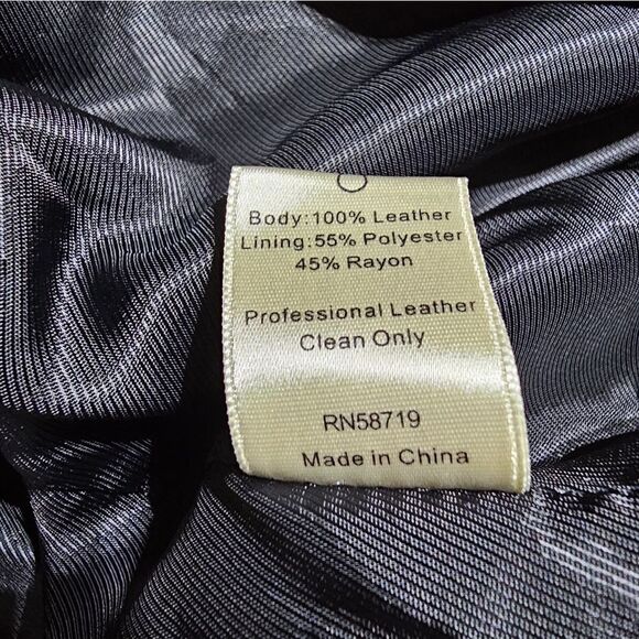 TRUTH AND PRIDE. Perforated Black Leather Moto Jacket - Size XS - Picture 9 of 9